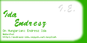ida endresz business card